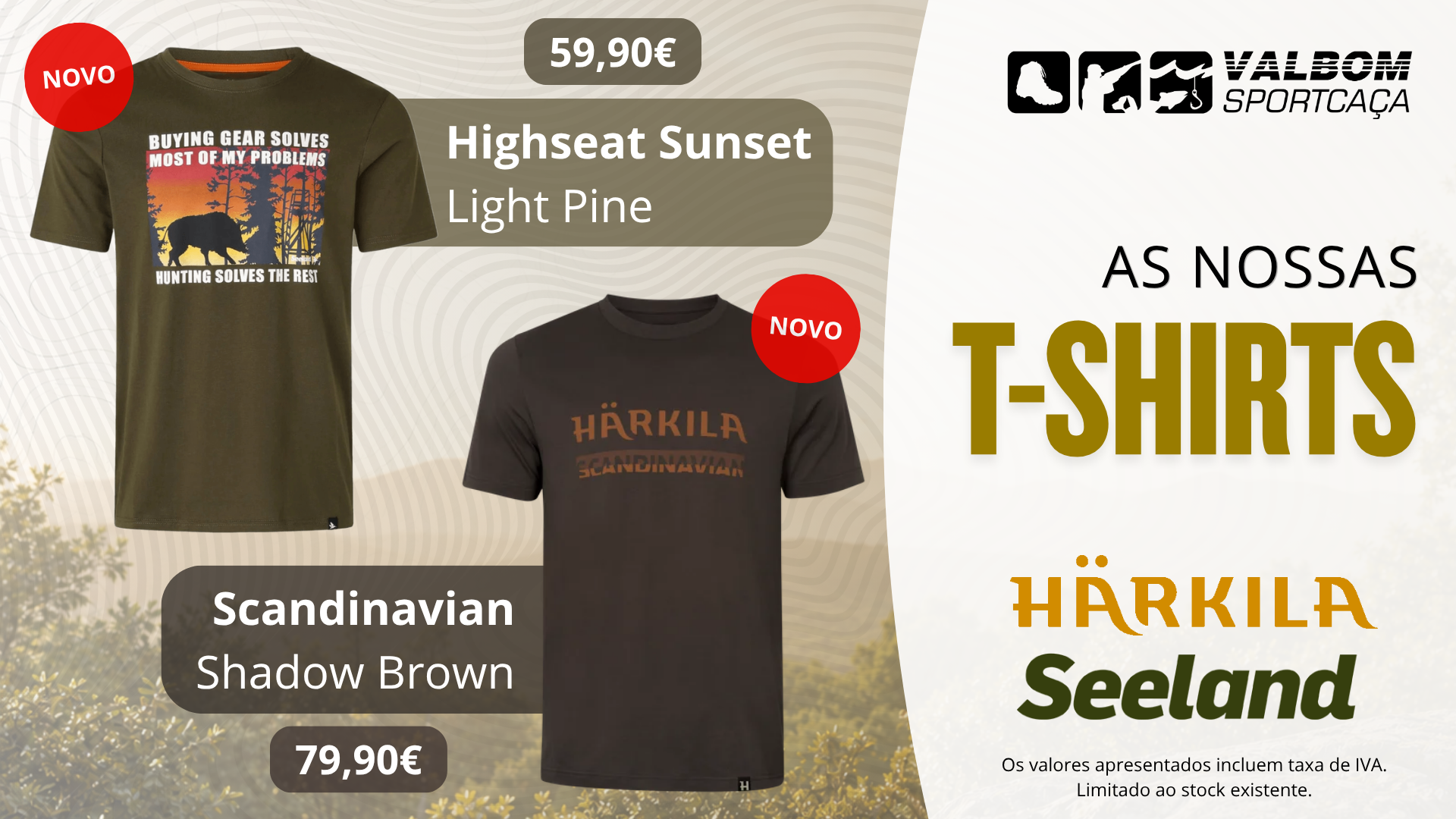 Novas T-shirts